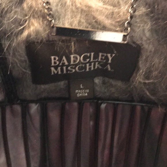 NWT Badgley Mischka Gray Mohair Blend Coat Size L - Picture 7 of 8